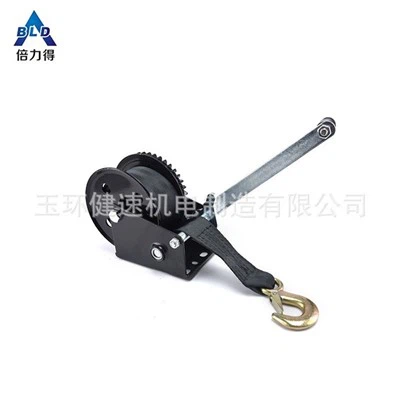 Manual Hand Crank Double Gear Abrasion Resistant Winch Stability Winch 1600 Lbs (lbs) With Webbing Wire Rope